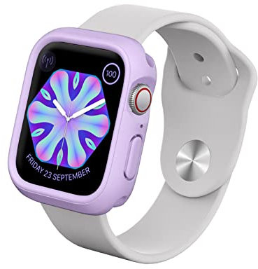 RhinoShield funda bumper compatible con Apple Watch SE 3 / SE 2 / SE/Series 6/5 / 4 [44mm] CrashGuard NX-Diseño compacto con tecnología resistente a Impactos, resistente al deslizamiento - Violeta