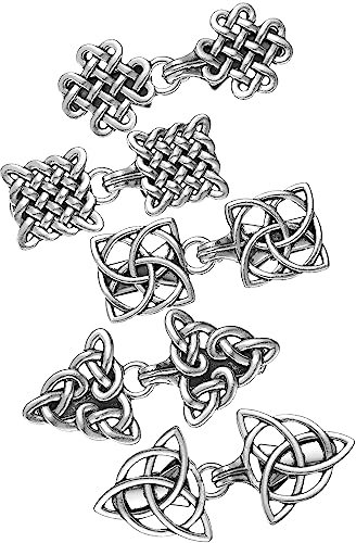 5 Clips à Châle Clips à Cardigan Rétro Clips à Chandail Antiques Broches à Pull Antiques Épingles à Châle Vintages Pinces à Pull Vintages en Argent pour Cape Chemise (Style Chic)