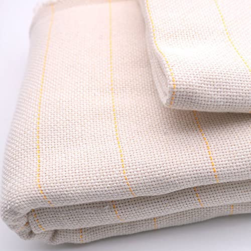 PEALOV Tufting Cloth,Primär Tufting Tuch,TeppichrüCken-Stoff Mit Markierten Gelben Linien,Musselin-Stoff/Textil,Primäres Tufting-Tuch-Trägergewebe Für die Verwendung Von Teppich-Tufting Pistolen 1M*1M