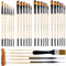 OMJMYY 32 Stück Pinselset Acrylfarben Künstlerpinsel,Acryl Pinsel Set Nylon Künstlerpinsel für Maler Künstler für Künstler und Anfänger zum Malen