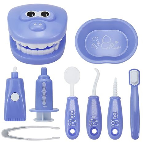 GXGM Ensemble de 9 pièces malette Docteur Enfant 3 Ans,Malette Docteur Enfant Jouet avec Déguisement de Docteur, Kit Medecin Outils Stetoscope Cadeau pour Garçon et Fille