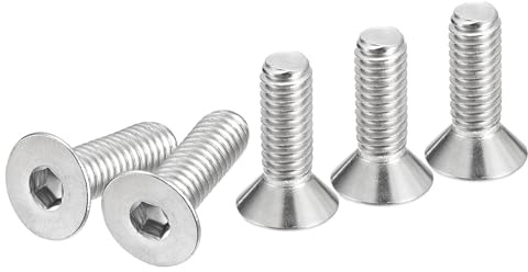 DTGN 5/16-18 x 1 Flat Head Socket Cap Screws, 15 Pack 304 Stainless Steel Hex Socket Flat Head Screws, Full Thread, Countersunk Bolts