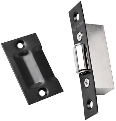 INCREWAY Cierre de rodillo silencioso, resistente con placa de golpe para puerta de armario (negro)