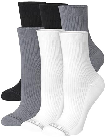 Hanes Supersoft Socks, Stretch No Show And Mid Crew Socks, 6-pairs Chaussettes Femme (lot de 6)