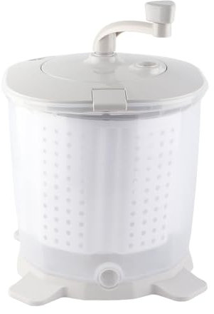 Mini machine à laver manuelle portable grise pour sous-vêtements – Facile à utiliser avec rotation de 1200 tr/min – Fabriqué en matériau ABS – Convient pour une utilisation à la maison et au dortoir