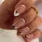 HaoTrade 24Pcs Press On Nail French Tips, Glossy Short Stick on Nails, Full Cover False Nails for Women Girls Nail Art, Almond Oval Acrylic Fake Nail Art Accessories, Leopard Print Bright Gold