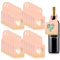Megitzuu Caja de 50 botellas de vino con ventana, cajas de vino rosa para regalos, cajas de regalo plegables de vino de papel kraft para colgar botellas de vino, caja de regalo para guardar caramelos,