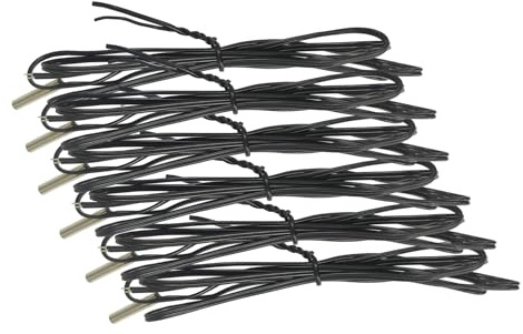 Aideepen 6 Stuck NTC 10K B3950 1m Digital Temperature Sensor Probe -50℃～99℃, Messgenauigkeit ±1°C, Auflösung 0,1°C
