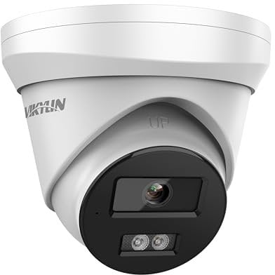 VIKYLIN 8MP POE IP Camera with Human/Vehicle Detection,Built-in MIC and Smart Dual Light,H.265+ Coding 24/7 Recording CCTV Camera Outdoor with 512GB SD Slot,IP67 Weatherproof,Compatible Hik vision