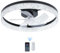 Zahala Battery Ceiling Fans with Lights and Remote/APP, 6 Speeds Dimmable Modern Smart Fan Light, 50CM Low Profile LED Ceiling Fan, Reversible Remote Control, for Bedroom and Living Room