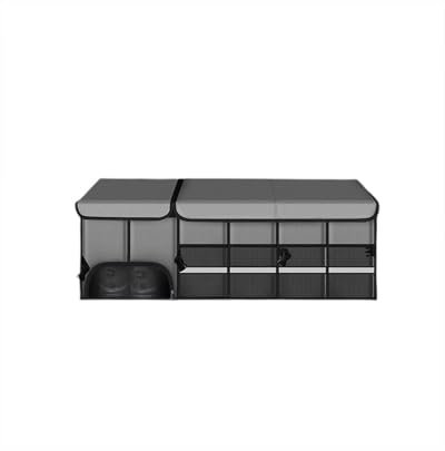 organizer auto bagagliaio Scatola Portaoggetti Pieghevole Auto Grande Capacità Organizer Bagagliaio Coperchio Scatola Portaoggetti Esterni Accessori Camper Furgoni SUV Auto rete portaoggetti auto(B Gr