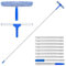 Newthinking Long Window Cleaning Pole 10FT, High Glass Squeegee Cleaner Tool Kit with Extra Long Handle, Extendable Window Washing Squeegee and Scrubber Cleaning Equipment