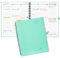 POPRUN Kalender 2025 2026 Wochenplaner (Aug.2025-Dez.2026) Ringbuch mit Softcover, ca. A4 (26,5 x 21,5 cm), 17-Monate-Terminplaner 1 Woche 2 Seite mit Zertifiziertem Papier - Mintgrün