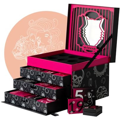 Wildcat Adventskalender WILDCAT® Adventskalender Schmuck 2024 - Weihnachtskalender für Frauen mit 24 wunderschönen Schmuckstücken - hautverträgliches Edelstahl, wasserfest & langlebig Roségold onesize