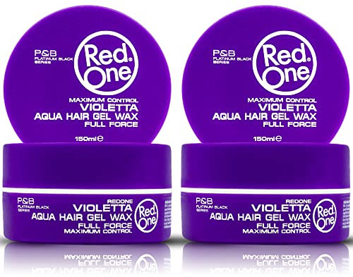 RedOne Aquatic Haarwachs Violett 150ml | Kantenkontrolle | Ultra Halt | Haarwachs für Männer und Frauen | Lavendelduft | Maximale Kontrolle - 2 Stück