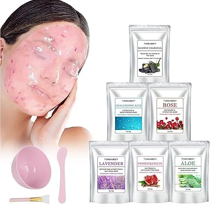 Peel-Off Jelly Facial Mask – Gelee-Maskenpulver für Gesichtsbehandlungen, SPA-Modelliermaske/Ton/Schlamm oder Heim-DIY-Gelmaske für die Gesichtspflege, Gesichtsmaskenpulver Kristallpulver