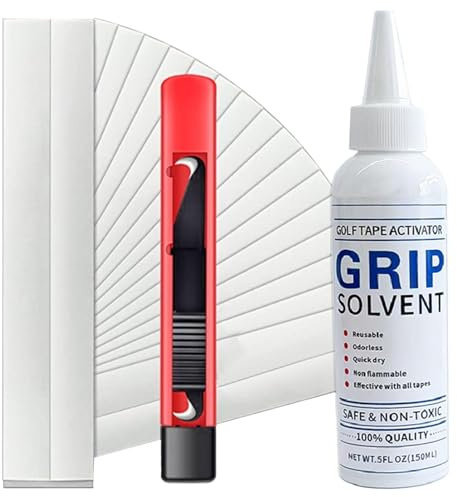 Kit Impugnatura da Golf | Kit di Sostituzione Grip da Golf Solvente per Grip - Strisce di Nastro per Grip da Golf, Kit di Riparazione Grip per Mazze da Golf, Kit di Installazione Grip per Mazze da