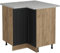 Vicco Eckunterschrank R-Line, Küchen Eckschrank, Anthrazit Landhaus, 75.6 cm AP Marmor
