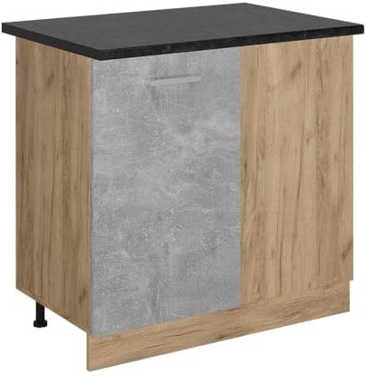 Vicco Eckunterschrank R-Line, Küchen Eckschrank, Beton, 86 cm, AP Anthrazit