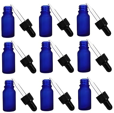 Healeved Essential Oil Bottles Set 10pcs Glass Lotion Bottles Dropper Refillable