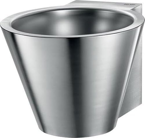 DSTOCK60 - Lavabo Inox Mural sans Trou de Robinetterie, Diamètre Intérieur 310 mm Compatible Delabie Mini Baila 120180-3456330180382