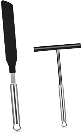 VALICLUD 1 Set Spatole Acciaio Inossidabile Spatola per Pancake e Raschietto per Crema con per Decorazione Torte e Preparazioni