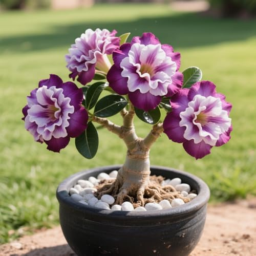 Rosa del deserto in Vasca:Colore Vivido/Decorazione per Casa e Giardino/per Interni e Esterno-A-1 Rhizome