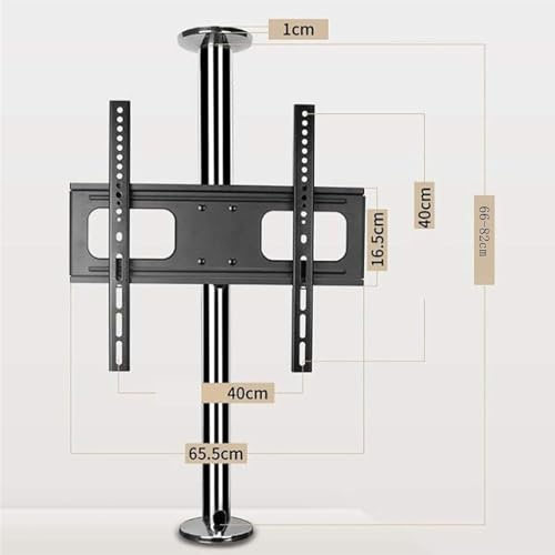 AYCDL LCD-Tv-Bodenständer - LCD-Tv 360 Grad Drehbarer Rahmen - Verstellbare Tv-Wandhalterung, Bodenständer-Trennwand, Drehbares Regal, Tv-Ständer, Drehbare Basis, Gee，One Color-66-82cm
