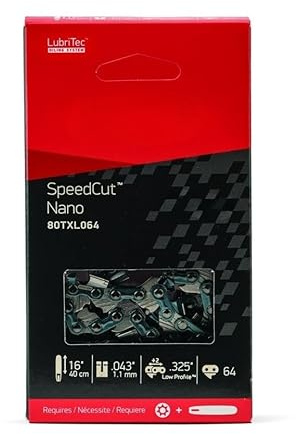 For Oregon 80TXL064G Speedcut Nano .325 Pitch .043 Gauge, 16 Chainsaw Chain