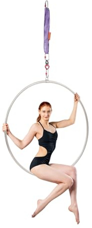 Aerial Lyra Hoop, diametro del pneumatico è di 37,4 pollici, anello circo dance per yoga, acrobazia, ginnastica