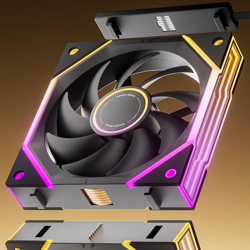 AsiaHorse NyotaUltra ARGB PC Lüfter 140MM Gehäuselüfter, RGB Daisy Chain PC Lüfter [Infinity Mirror] [HDB] 89.99 CFM/1800 RPM/3.24MMH2O 4 Pin PWN & 5V 3Pin ARGB für Asus Aura ASRock GIGABYTE MSI