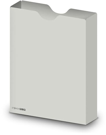itenga Heftbox DIN A4 – Aufbewahrungsbox für Hefte & Blöcke | aus extra stabilem 0,7mm PP Kunststoff | flach geliefert, faltbar | Schutzbox für Schule, Studium & Büro (hellgrau)