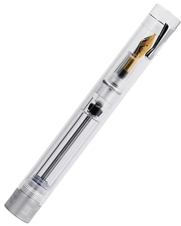 Transparent Body Fountain Pen Vacuum Fill Nib Smooth Writing Fountain Pen Filling System