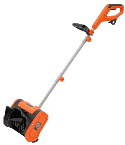 TONFEION Schneefräse 1800W 220V, Schneeschaufel mit Kabel 32cm Arbeitsbreite, Elektrischer Schneeschieber 3500rpm, Max. 15cm Schneehöhe, 8m Wurfweite, für Garten/Hof