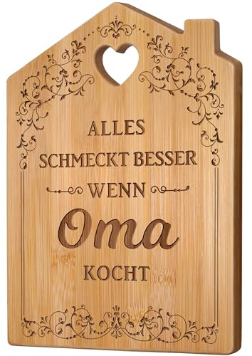 Oma Geburtstagsgeschenk - Graviertes Bambus Schneidebrett, Oama Geschenk | Geschenke für Oma zum Geburtstag, Muttertag oder Weihnachten, Beste Oma Geschenk, Weihnachtsgeschenke
