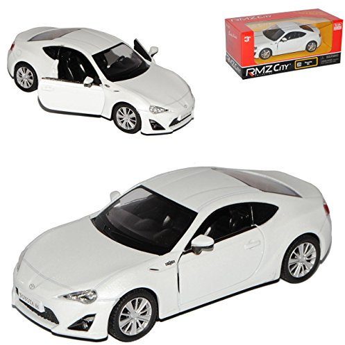 alles-meine.de GmbH T*o*y*o*t*a GT86 Coupe Weiss Ab 2012 1/32 Modellcarsonline Modell Auto mit individiuellem Wunschkennzeichen