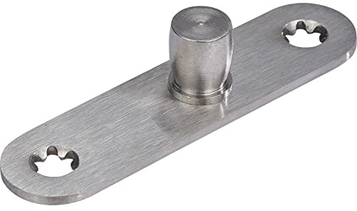 Zapfen DORMA PT24, ø 15 mm, mit Anschraublasche , Alu silber eloxiert (01.123) | Glastürbeschlag - Zubehör dormakaba