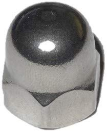 5 Stück Hutmuttern M10 - DIN 1587 - A2 - Edelstahl - hohe Form - Muttern - V2A (5, M10)
