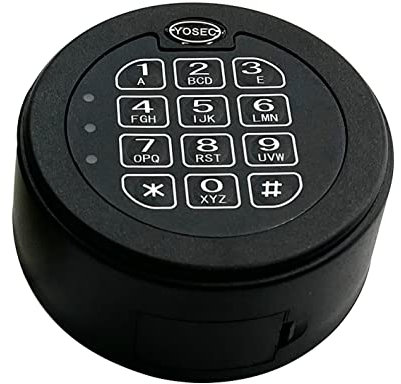 Yosec Serratura elettronica di sicurezza con tastiera digitale per cassaforte con funzione di ritardo, 059 minuti, 1 codice master e 5 codice utente possono essere impostati modello doppio