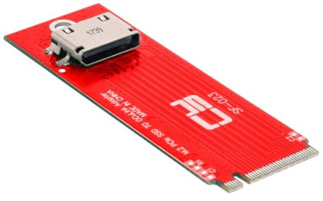 chenyang Oculink SFF-8612/8611 auf PCI-E 4.0 NVME M.2 M-Key Host-Adapter, unterstützt 2230/2260 mm für U.2 SSD und eGPU