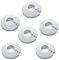 MroMax Cubierta de tubo de agua de 1/2 pulgada de diámetro exterior, decoración de tubería blanca, cubierta de tubo de radiador, plástico PP, 16 mm, collar de tubo para decoración de tubos de pared, 6