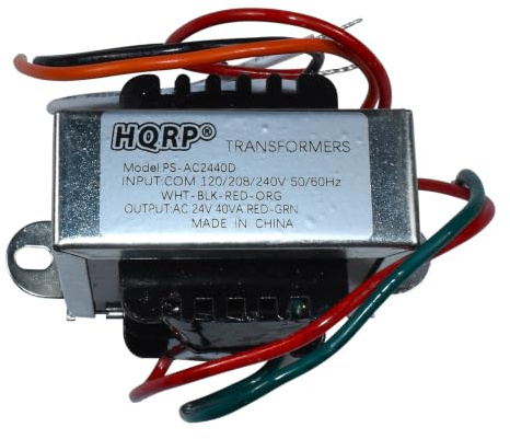HQRP Control Transformer 40VA, Primary 120, 208, 240V Secondary 24V, HVAC Furnace Multi Tap Power Supply Adapter C(UR) US Certified