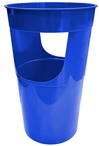 Acan Porte-parapluie en Plastique Ronde Bleu, Ø 28 x 50 cm, Idéal pour la Maison et la Zone Publique