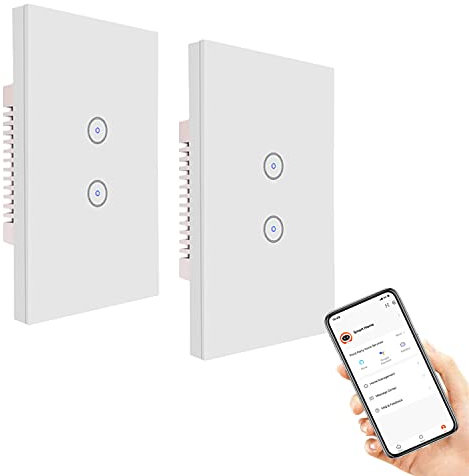Interruttore da Parete Smart Jinvoo WiFi Wall Touch Light Switch Compatibile con Alexa Echo e Google Assistant, certificato CE ROHS