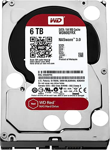 Western Digital WD60EFRX Rosso 6000 GB Interno (Ricondizionato)