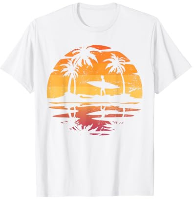 Water Sports Surfer Tropical Summer Sunset Surfing T-Shirt