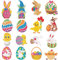 5D Diamond Painting Set Ostern，16 Stück Diamond Painting Kinder，DIY Ostern Diamond painting sticker,Diamant Malerei Kits Ostern Muster Ei Häschen Küken，Ostern Kinder DIY Bastelgeschenke