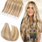 UK-Fashion-Shop Tape Extensions Echthaar 20pcs Remy Echthaar Haarverlängerung 50g - 100% Echthaar Extensions Tape In glatt #12/613 Light Golden Brown/Bleach Blonde 55cm