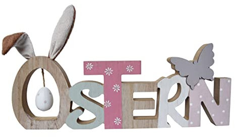 CHICCIE Schriftzug 'Ostern' Hasenohren 35cm - Osterdeko Deko Osterzeit Dekoration