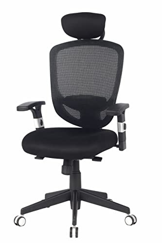 Sigma Bürostuhl EC504, 111.5 x 63.5 x 72 cm, Mesh-Polsterung/Nylon/PP, schwarz
